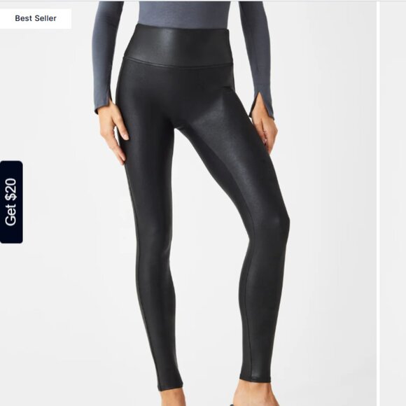Spanx Faux Leather Leggings - Picture 1 of 4